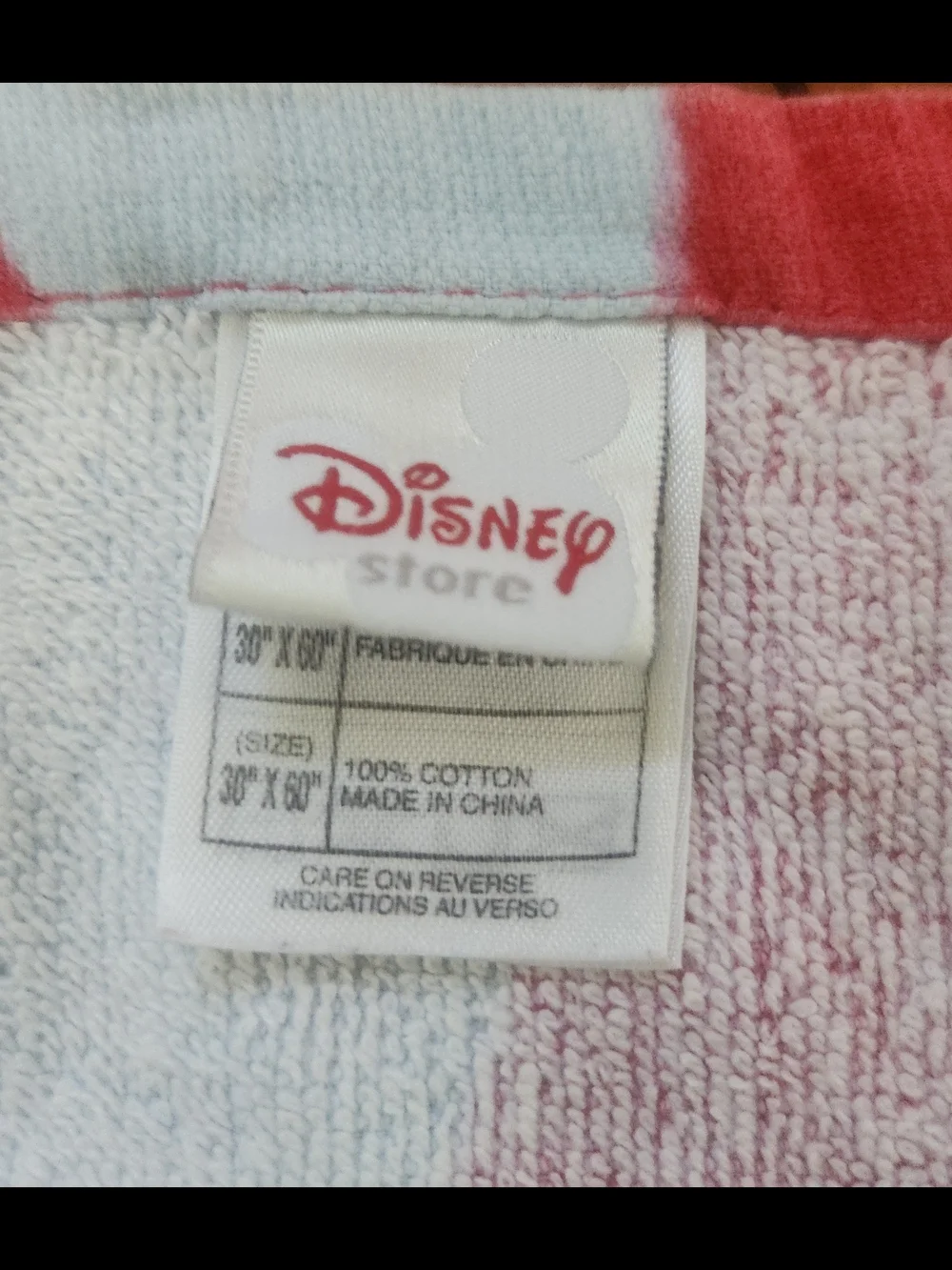 Minnie Mouse Disney Store Beach Towel